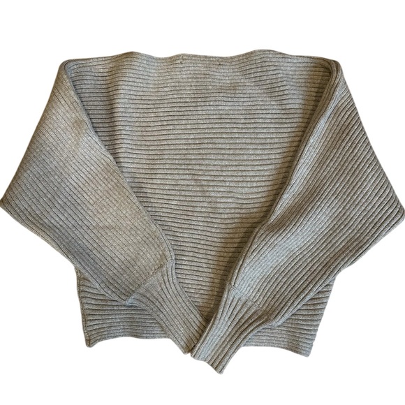 By Anthropologie Ribbed Pullover Sweater Neutral XXS - Picture 5 of 6